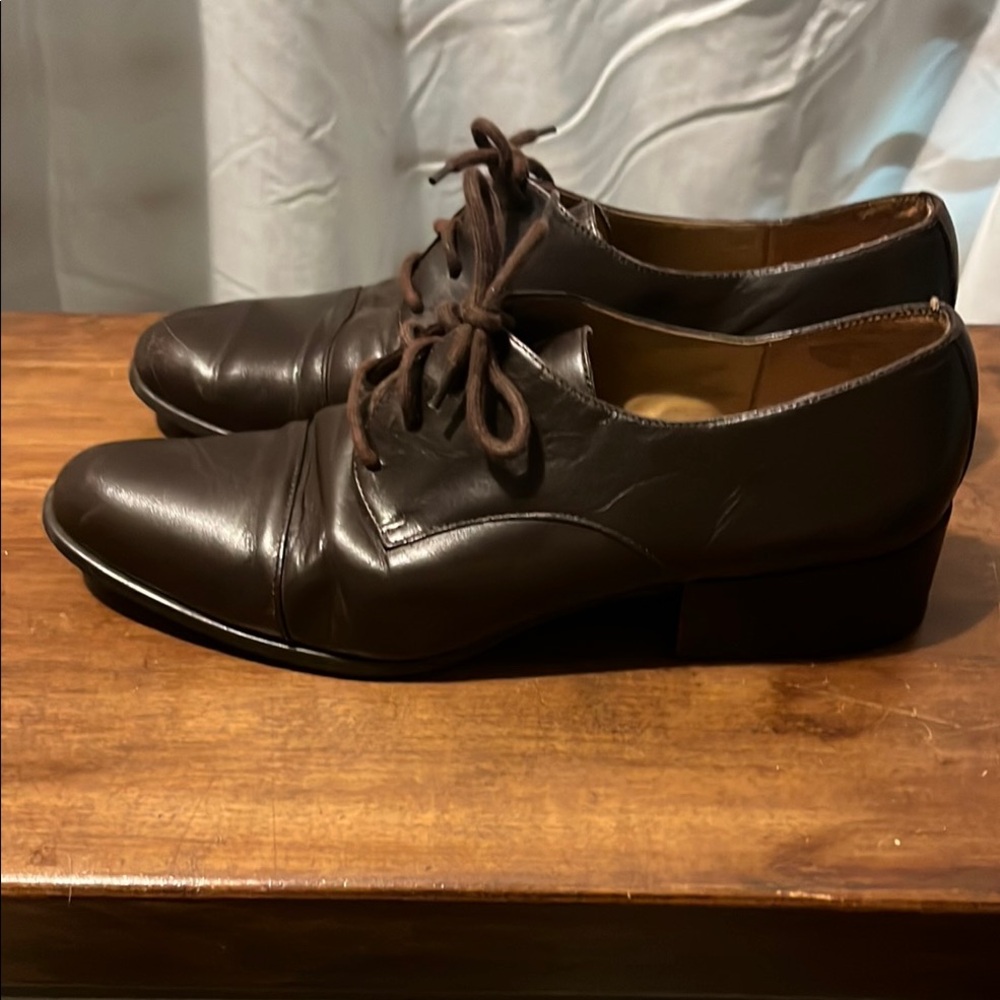 Ipanema Brazilian Vintage Classic Lace-Up Leather Dress Shoes in Dark Brown Sz 9